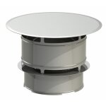 Chapeau anti - vent - inox - avec bride de scurit - 150 / 200 mm - duoten ten