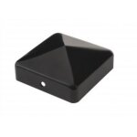 Chapeau pyramide pour poteau bois - noir - cabochon 70 simpson strong - tie