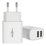 Chargeur 2 ports usb a + a - 12w - 100 - 240v ac / 5v dc ansmann