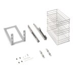 Chariot coulissant supra avec fixation inf�rieure � fermeture amortie - pour module 300 mm emuca