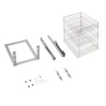Chariot coulissant supra avec fixation inf�rieure � fermeture amortie - pour module 400 mm emuca