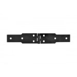 Charnière à congé pour porte en acier zingué noir - Ø vis 4, 5 à 5 mm 200x30 interges Charnière à congé pour porte en acier zingué noir - Ø vis 4, 5 à 5 mm 200x30 interges