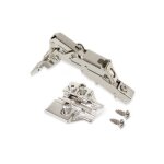 Charni�res invisibles amorties 165� + embases eurovis excentrique - en applique - 10 charni�res emuca ...