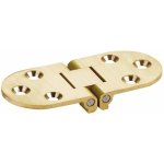 Charni�re invisible ronde - laiton poli - hauteur 30 mm - longueur 68 mm a lenne
