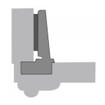 Charni�re invisible � visser 95� intermat 9936 - entraxe 52 mm - c 0 mm hettich