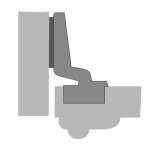Charni�re invisible � visser 95� intermat 9936 - entraxe 52 mm - c 16 mm hettich