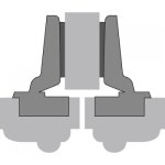 Charni�re invisible � visser 95� intermat 9936 - entraxe 52 mm - c 9, 5 mm hettich