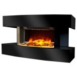 Chemine lounge medium - flamme 3d - noire chemin' arte