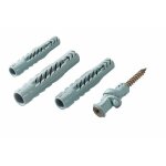 Chevilles nylon avec collerette ux - diam 6 mm - 100 pi�ces fischer