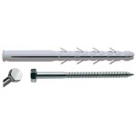 Cheville nylon longue avec vis - pour sabots de charpente - 12x160 mm - x25 g&b fissaggi