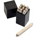 Chiffres � frapper en acier au carbone nickel� - 9 pi�ces avec rep�res - hauteur caract�res 6 mm sam ...