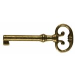 Clé pour serrure de meuble s - 45 - laitonnée vieillie - anneau cuisse de grenouille serfa Clé pour serrure de meuble s - 45 - laitonnée vieillie - anneau cuisse de grenouille serfa