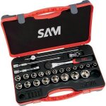 Coffret 1 / 2 douilles et accessoires - 25 pièces sam outillage Coffret 1 / 2 douilles et accessoires - 25 pièces sam outillage