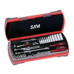 Coffret 1 / 4'' cliquet, douilles et accessoires - 33 pièces sam outillage Coffret 1 / 4'' cliquet, douilles et accessoires - 33 pièces sam outillage