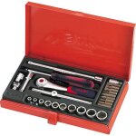 Coffret 1 / 4'' douilles et accessoires - 26 pièces sam outillage Coffret 1 / 4'' douilles et accessoires - 26 pièces sam outillage