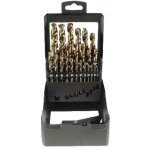 Coffret 25 forets hss e5 taills meuls cylindriques courts tc -  1 - 13mm tivoly