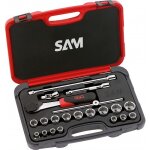 Coffret 3 / 8 douilles et accessoires - 22 pièces sam outillage Coffret 3 / 8 douilles et accessoires - 22 pièces sam outillage