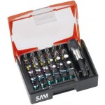 Coffret de 31 pices d'embout de vissage - toutes empreintes - emb - 31c sam outillage
