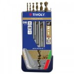 Coffret de 6 forets � bois et m�taux - diam�tre 2 � 8 mm tivoly