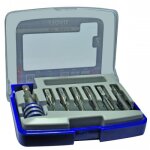 Coffret de 6 tarauds hss m3  m10 - queue hexagonale + porte embout tivoly