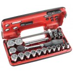 Coffret de clé à cliquet manche rotatif avec douilles 1 / 2'' 6 pans dbox facom Coffret de clé à cliquet manche rotatif avec douilles 1 / 2'' 6 pans dbox facom