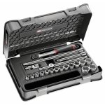 Coffret douilles 3 / 8  - 6 pans mtriques - 20 pices - j. 161 - 3p6 facom