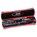 Coffret douilles et accessoires 1 / 4'' - 33 pièces sam outillage Coffret douilles et accessoires 1 / 4'' - 33 pièces sam outillage
