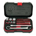 Coffret douilles radio 1 / 4  + vissage : 39 pices xs box 9410390001 mob