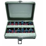 Coffret de fraises de dfonceuse, queue de 8 mm, 3 plaquettes carbure fammab