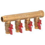 Collecteur 20 x 27 mf pr - quip avec vannes 4 dparts 15x21 riquier