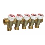 Collecteur sanitaire - femelle 20x27 - robinets d'arrt - 2 piquages - r585 giacomini
