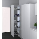 Colonne coulissante cuisine 852 - 5 tagres - hauteur 2185 mm - l 300 mm inoxa