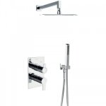 Colonne de douche encastrée blautherm - mitigeur thermostatique - design carré ramon soler Colonne de douche encastrée blautherm - mitigeur thermostatique - design carré ramon soler