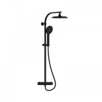 Colonne de douche avec mitigeur thermostatique - madura fresh noir mat schtte