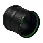Conduit pellet maill noir - femelle - femelle - diamtre 80 mm ten