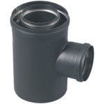 Conduit avec prise d'air pour poêle à granulés étanche diamètre 80x125 ten Conduit avec prise d'air pour poêle à granulés étanche diamètre 80x125 ten