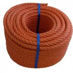 Cordage en polypropylne orange - diamtre 14 mm - longueur 50 m corderie mesnard