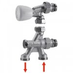 Corps de robinet thermostatique bitube à 2 voies r438tg giacomini Corps de robinet thermostatique bitube à 2 voies r438tg giacomini