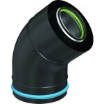 Coude  45 pour pole  granuls tanche bioten - diamtre 80x125 ten