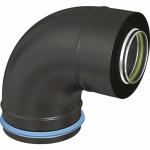 Coude  87 pour pole  granuls tanche - diamtre 80x125 ten