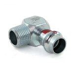 Coude 90� �lectrozingu� femelle � 15 � sertir taraud� m�le 15 / 21 viega