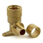 Coude applique long � glissement per �16 � visser avec embase de fixation f15x21 bricozor