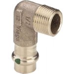 Coude bronze femelle � sertir m�le � visser viega