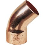 Coude cuivre 45 mle / femelle  souder - diamtre 10 mm bricozor