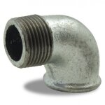 Coude fonte 90� m�le / femelle - filetage 12 / 17 galvanis� sferaco