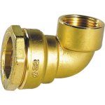Coude laiton pour pe diamtre 20 femelle 15 / 21 deca