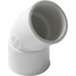Coude pvc blanc 45 femelle / femelle  32 - cf44b nicoll
