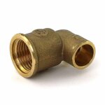 Coude  souder femelle  visser long - diamtre 14 - filetage 15 / 21 anquier