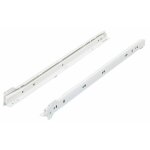 Coulisses  galets fr 402 - charge 25 kg - l 250 mm - blanc hettich