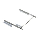 Coulisses pour table � rallonge et relevable - inox bross� - aluminium emuca